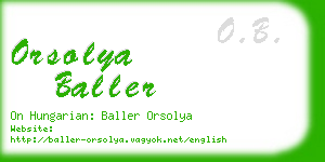orsolya baller business card